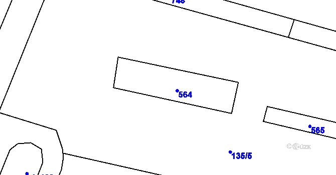 Parcela st. 69 v KÚ Strkovice, Katastrální mapa