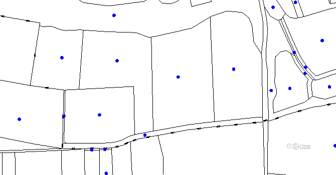 Parcela st. 61 v KÚ Strkovice, Katastrální mapa