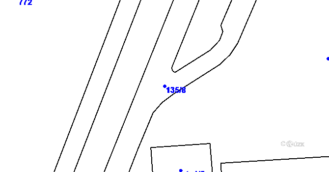 Parcela st. 135/8 v KÚ Strkovice, Katastrální mapa
