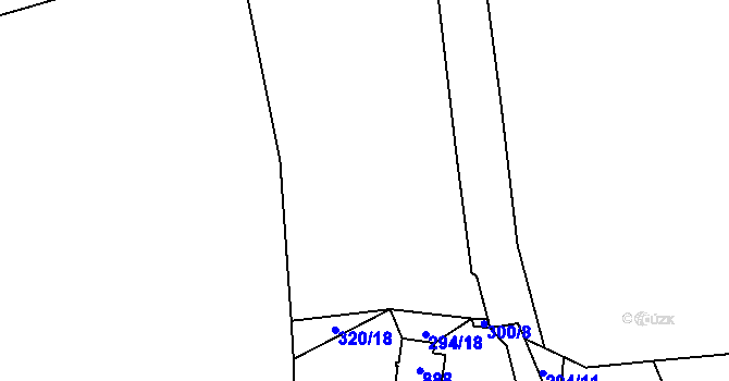 Parcela st. 320/4 v KÚ Strkovice, Katastrální mapa