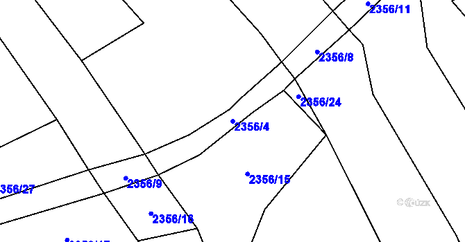 Parcela st. 2356/4 v KÚ Strmilov, Katastrální mapa