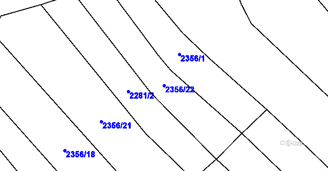 Parcela st. 2356/22 v KÚ Strmilov, Katastrální mapa
