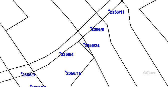 Parcela st. 2356/24 v KÚ Strmilov, Katastrální mapa