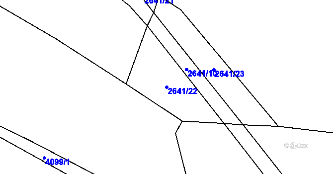 Parcela st. 2641/22 v KÚ Strmilov, Katastrální mapa