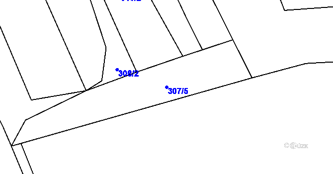 Parcela st. 307/5 v KÚ Strojetice, Katastrální mapa