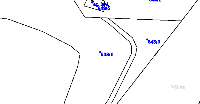 Parcela st. 648/1 v KÚ Strojetice, Katastrální mapa