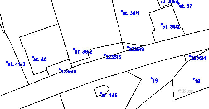 Parcela st. 3235/5 v KÚ Strojetice, Katastrální mapa