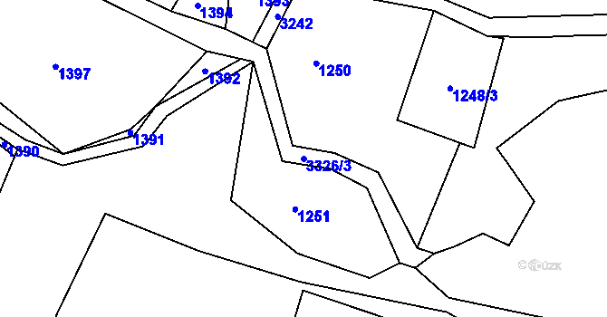 Parcela st. 3326/3 v KÚ Strojetice, Katastrální mapa
