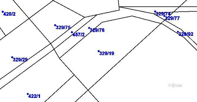Parcela st. 329/19 v KÚ Stroupeč, Katastrální mapa