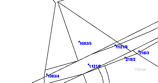 Parcela st. 1083/5 v KÚ Struhaře, Katastrální mapa