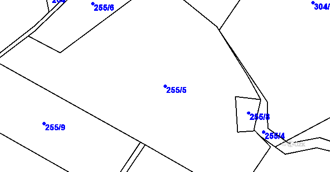 Parcela st. 255/5 v KÚ Skalice u Benešova, Katastrální mapa