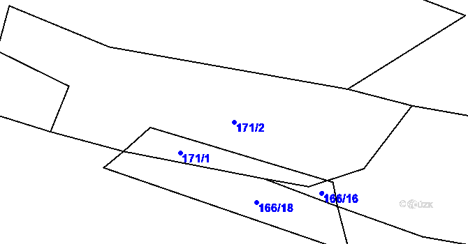 Parcela st. 171/2 v KÚ Struhařov u Mnichovic, Katastrální mapa