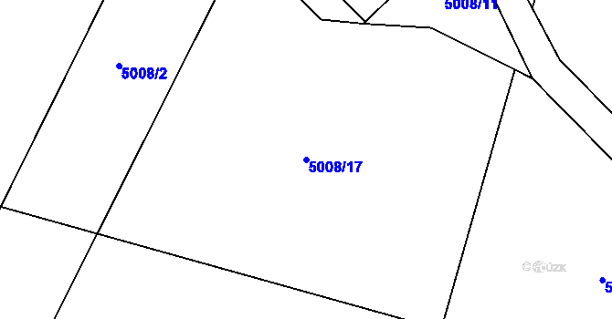 Parcela st. 5008/17 v KÚ Struhy, Katastrální mapa