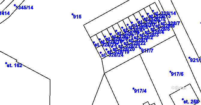 Parcela st. 328/24 v KÚ Strunkovice nad Blanicí, Katastrální mapa