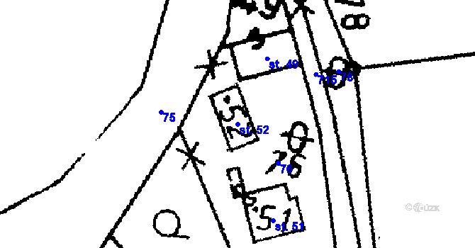 Parcela st. 52 v KÚ Šipoun, Katastrální mapa