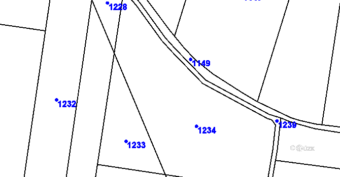 Parcela st. 603/13 v KÚ Šipoun, Katastrální mapa