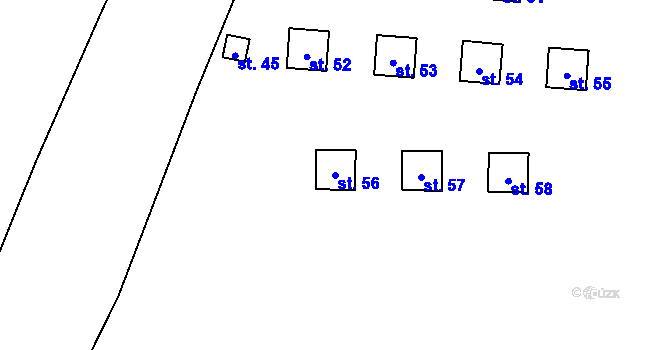 Parcela st. 56 v KÚ Žíchovec, Katastrální mapa