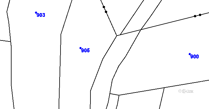 Parcela st. 621/6 v KÚ Žíchovec, Katastrální mapa