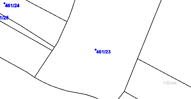 Parcela st. 461/23 v KÚ Strupčice, Katastrální mapa