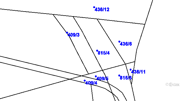 Parcela st. 815/4 v KÚ Strupčice, Katastrální mapa