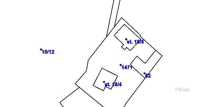 Parcela st. 18/3 v KÚ Horní Tašovice, Katastrální mapa