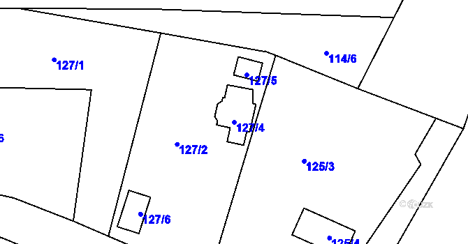 Parcela st. 127/4 v KÚ Stráž u České Lípy, Katastrální mapa