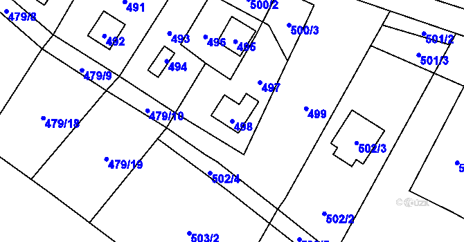 Parcela st. 498 v KÚ Stružnice, Katastrální mapa