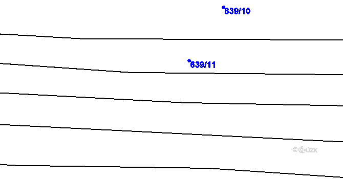Parcela st. 639/12 v KÚ Strýčkovice, Katastrální mapa