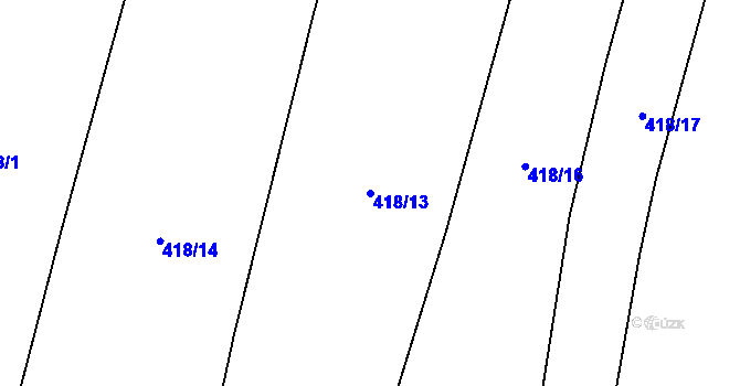 Parcela st. 418/13 v KÚ Střechov nad Sázavou, Katastrální mapa