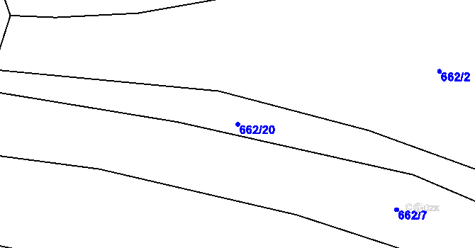 Parcela st. 662/20 v KÚ Střechov nad Sázavou, Katastrální mapa