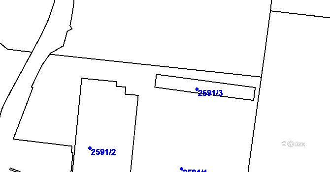 Parcela st. 2591/3 v KÚ Střelice u Brna, Katastrální mapa