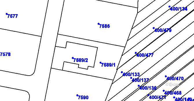 Parcela st. 400/132 v KÚ Střelice u Brna, Katastrální mapa