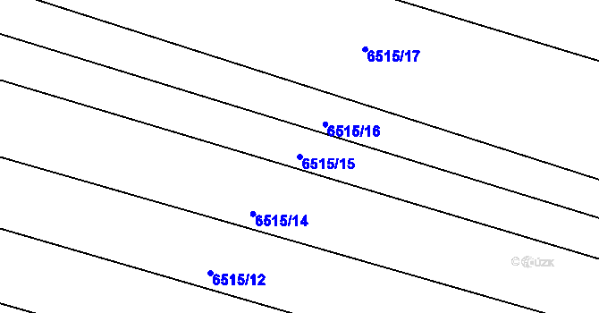 Parcela st. 6515/15 v KÚ Střelice u Brna, Katastrální mapa