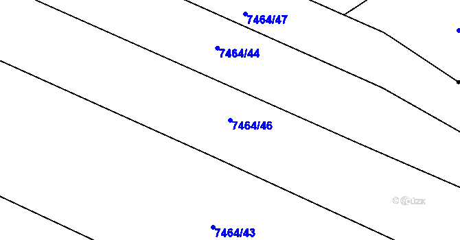 Parcela st. 7464/46 v KÚ Střelice u Brna, Katastrální mapa