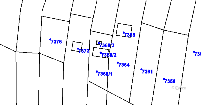 Parcela st. 7368/2 v KÚ Střelice u Brna, Katastrální mapa