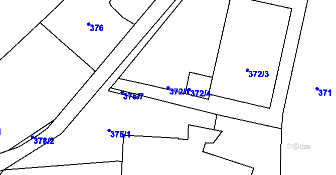 Parcela st. 372/1 v KÚ Střelice u Brna, Katastrální mapa