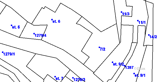 Parcela st. 6 v KÚ Střelice u Jevišovic, Katastrální mapa
