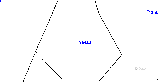 Parcela st. 1014/4 v KÚ Střelice u Jevišovic, Katastrální mapa