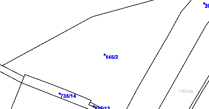 Parcela st. 145/2 v KÚ Benkov u Střelic, Katastrální mapa