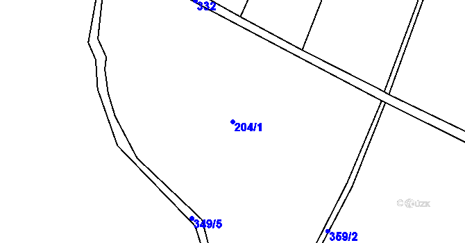 Parcela st. 204/1 v KÚ Benkov u Střelic, Katastrální mapa