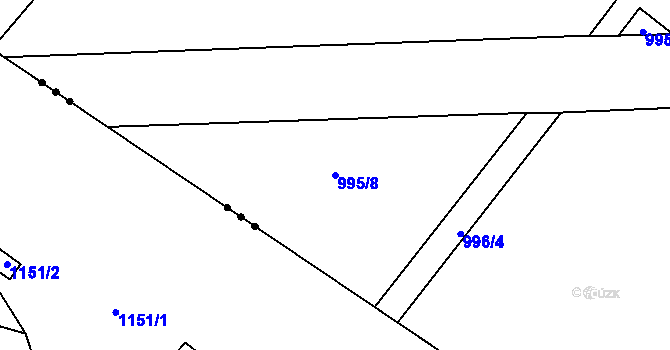 Parcela st. 995/8 v KÚ Benkov u Střelic, Katastrální mapa
