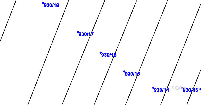 Parcela st. 930/16 v KÚ Benkov u Střelic, Katastrální mapa