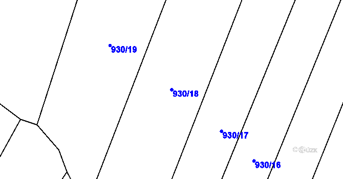 Parcela st. 930/18 v KÚ Benkov u Střelic, Katastrální mapa