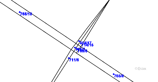 Parcela st. 714/17 v KÚ Střelice u Litovle, Katastrální mapa