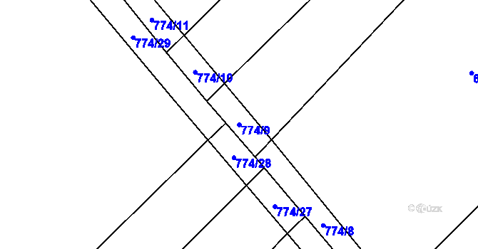 Parcela st. 774/9 v KÚ Střelice u Litovle, Katastrální mapa