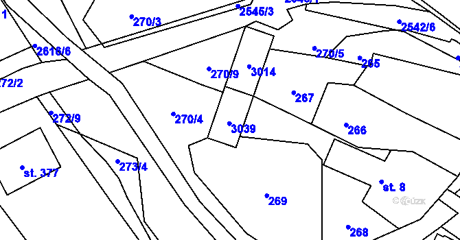 Parcela st. 5 v KÚ Střelná na Moravě, Katastrální mapa