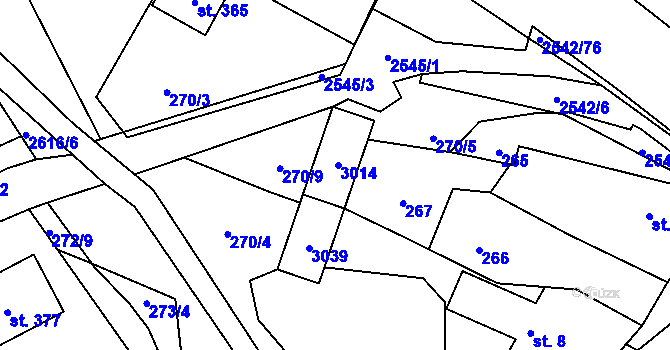 Parcela st. 6 v KÚ Střelná na Moravě, Katastrální mapa