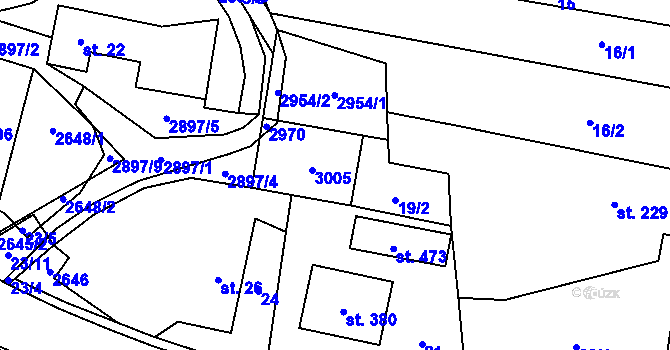 Parcela st. 28 v KÚ Střelná na Moravě, Katastrální mapa