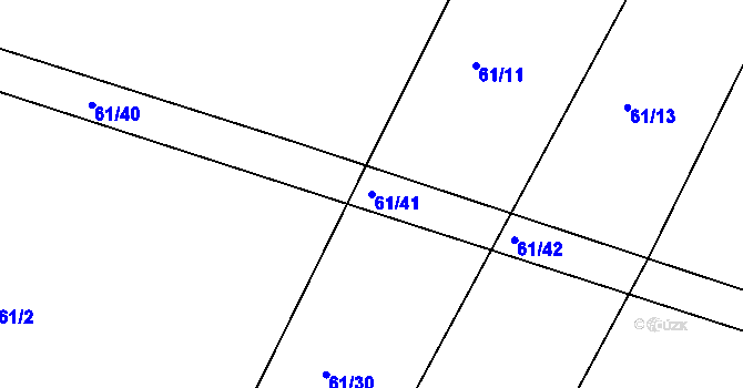 Parcela st. 61/41 v KÚ Střelské Hoštice, Katastrální mapa