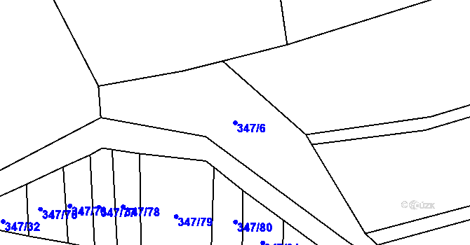 Parcela st. 347/6 v KÚ Střemeníčko, Katastrální mapa